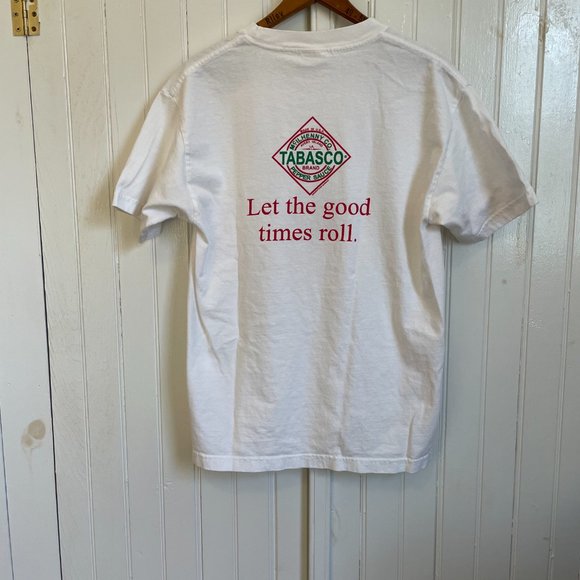 Vintage Tabasco Shirt 90s Louisiana Official Merch Medium Single Stitch USA Made - Picture 3 of 5